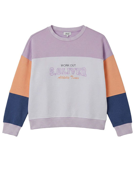 S.OLIVER s.Oliver x Heidi Klum: Colourblock-Sweatshirt mit Logo