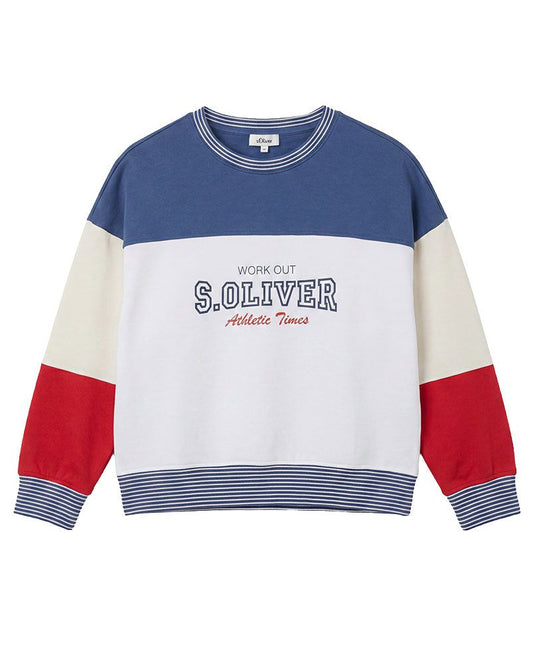 S.OLIVER s.Oliver x Heidi Klum: Colourblock-Sweatshirt mit Logo