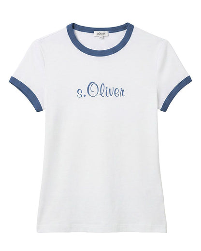 S.OLIVER s.Oliver x Heidi Klum: Slim Fit T-Shirt mit Logo