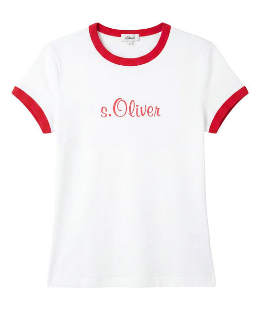 S.OLIVER s.Oliver x Heidi Klum: Slim Fit T-Shirt mit Logo