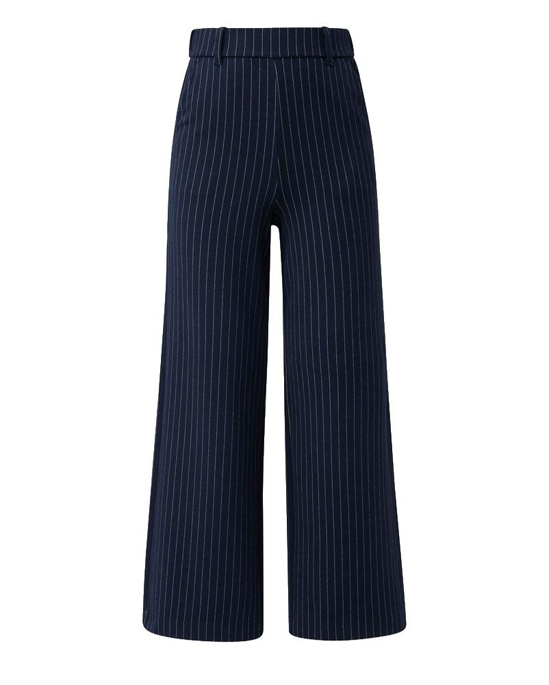 Wide-Leg-Hose mit Nadelstreifen