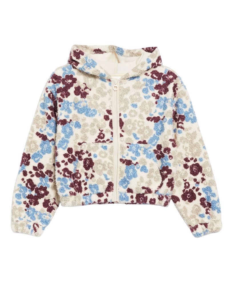 Teddyplüsch-Jacke im Boxy Fit