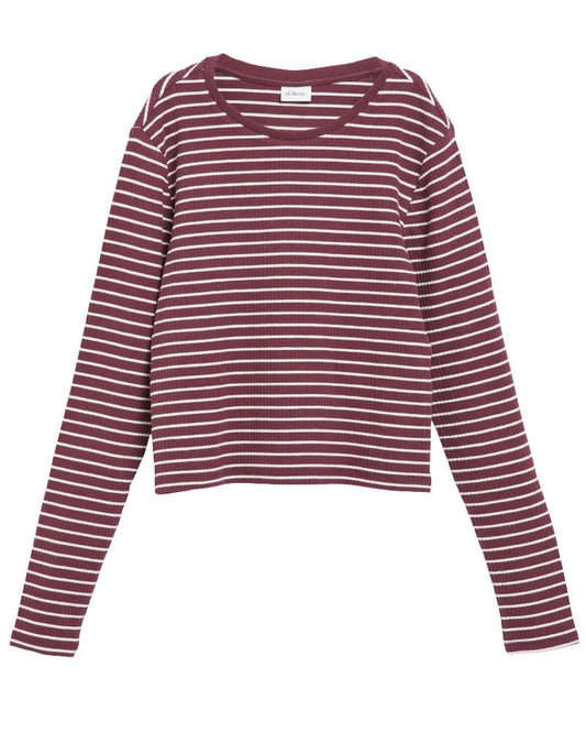 OLIVER TWIST Cropped Longsleeve mit Rippstruktur