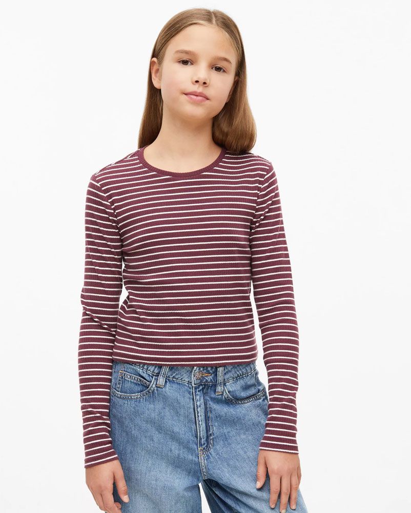 OLIVER TWIST Cropped Longsleeve mit Rippstruktur