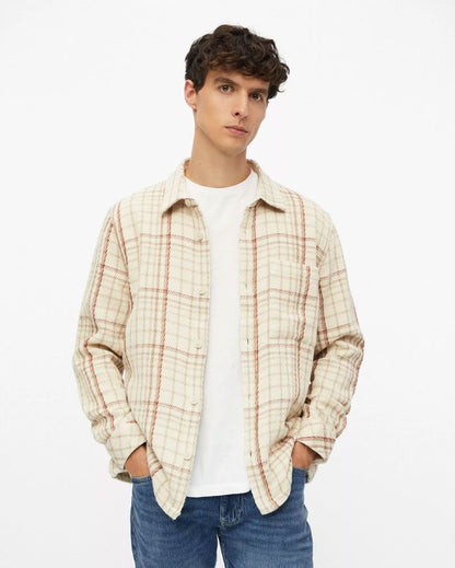 S.OLIVER Strukturiertes Karo-Overshirt mit Brusttasche