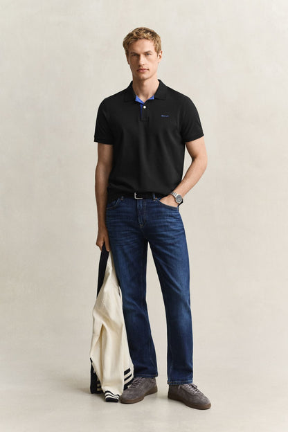 Kontrast Piqué Poloshirt im Regular Fit