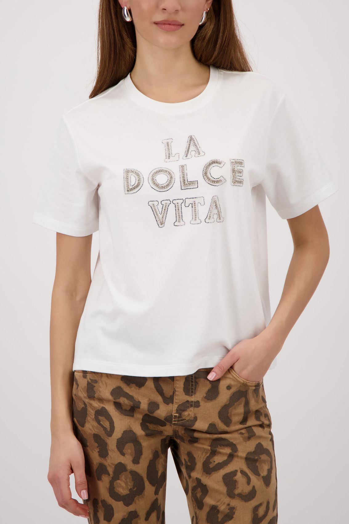 MONARI T-Shirt mit Schmuckschrift