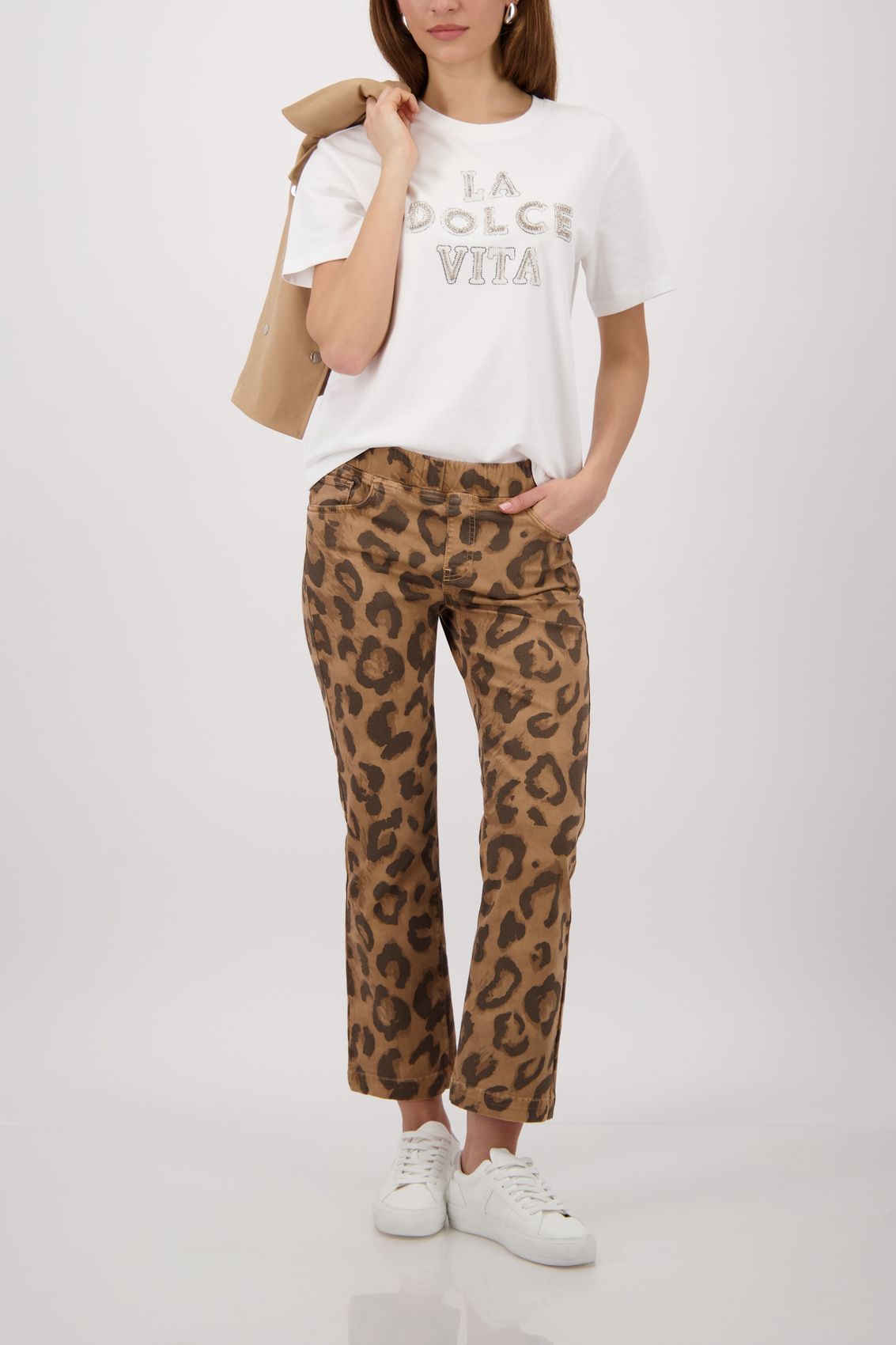 MONARI T-Shirt mit Schmuckschrift
