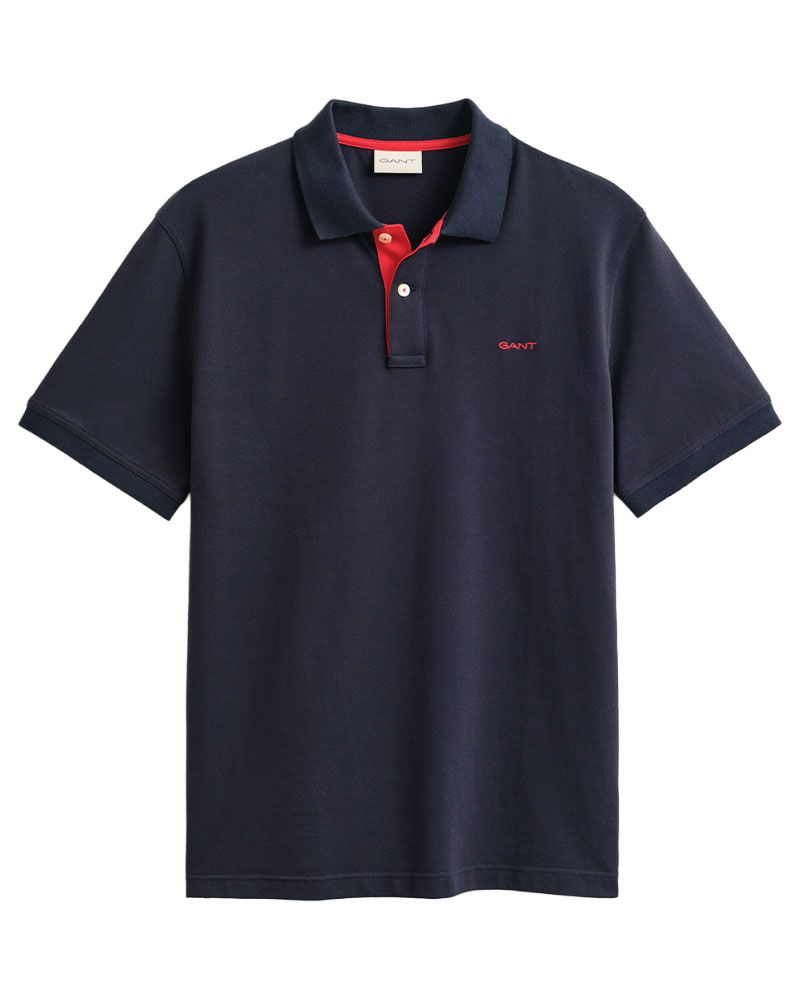 GANT Kontrast Piqué Poloshirt im Regular Fit