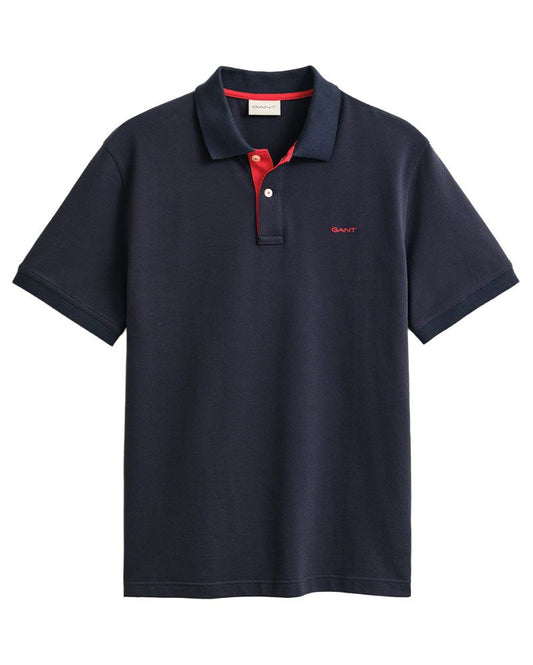 GANT Kontrast Piqué Poloshirt im Regular Fit