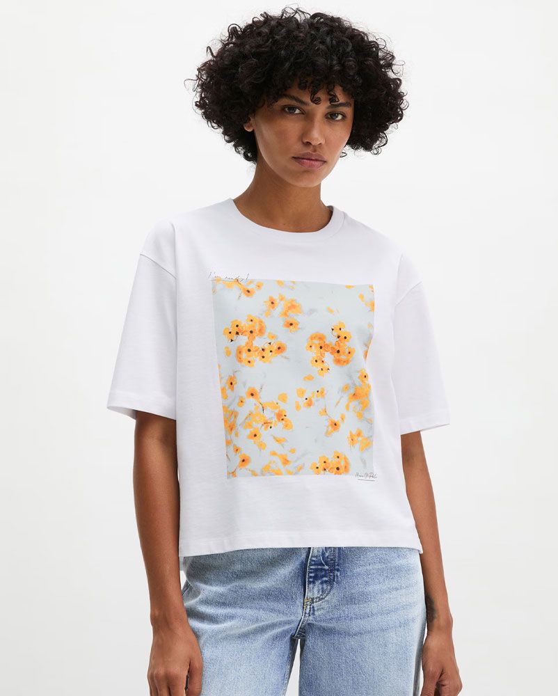 Lässiges T-Shirt mit floralem Print