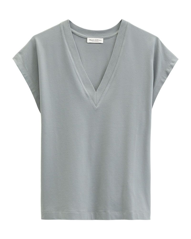 Basic T-Shirt mit femininem V-Ausschnitt