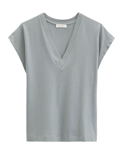 Basic T-Shirt mit femininem V-Ausschnitt