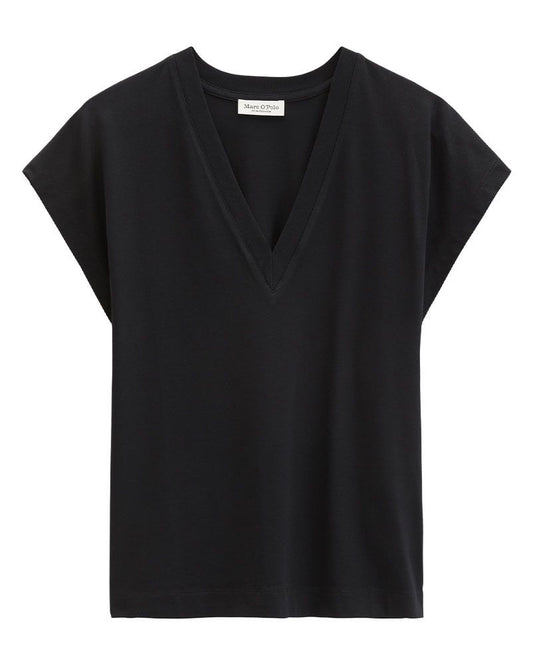 MARC O'POLO Basic T-Shirt mit femininem V-Ausschnitt