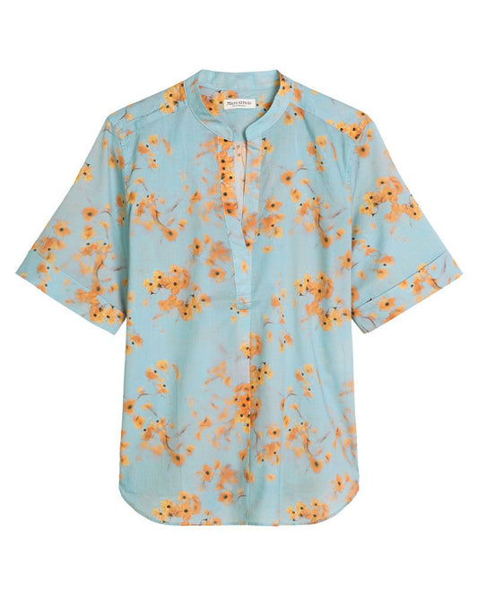 MARC O'POLO Kurzarmbluse mit Blumenmuster