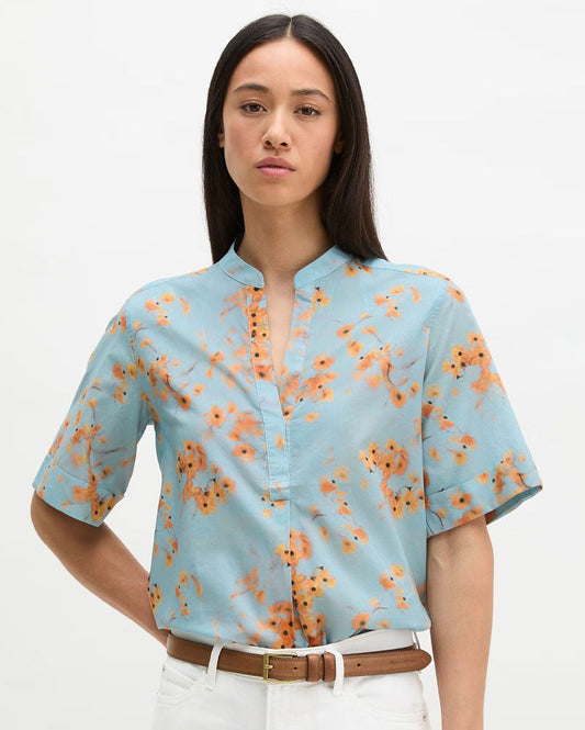MARC O'POLO Kurzarmbluse mit Blumenmuster