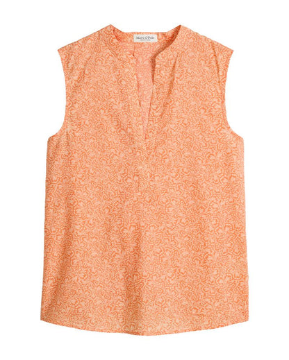 Gemusterte ärmellose Bluse