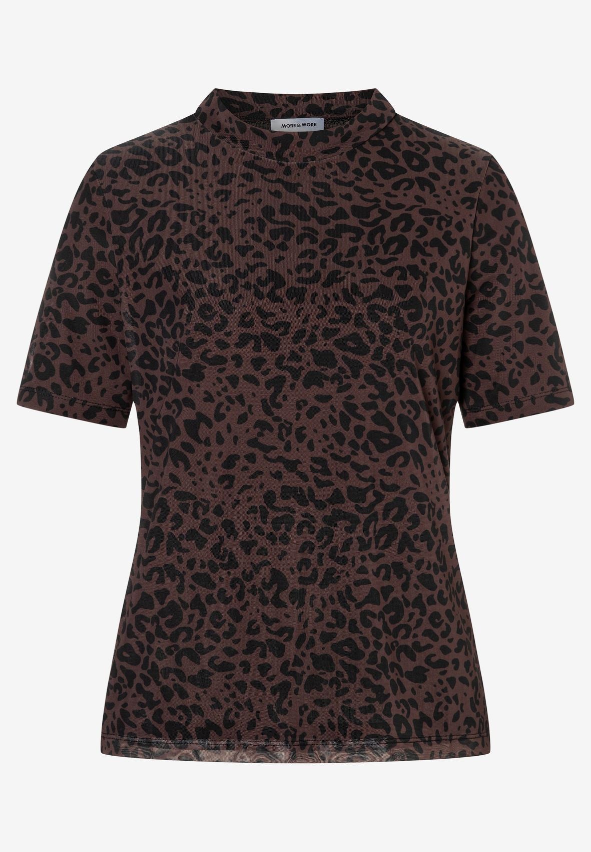 MORE & MORE Mesh Shirt, twotone leo print 46
