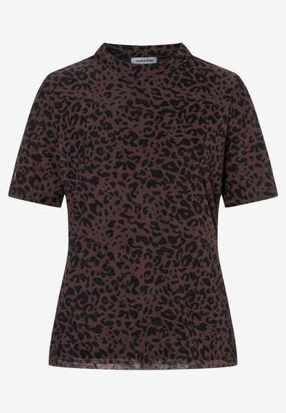 MORE & MORE Mesh Shirt, twotone leo print 46