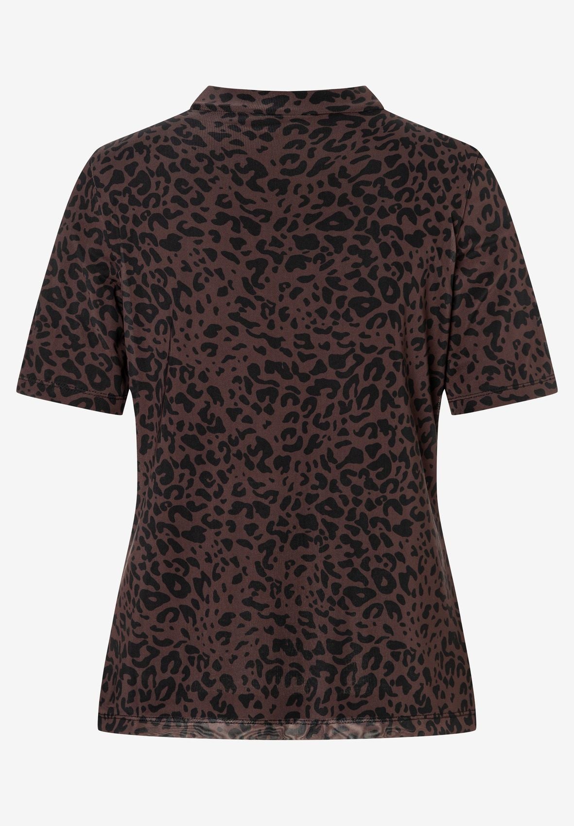 MORE & MORE Mesh Shirt, twotone leo print