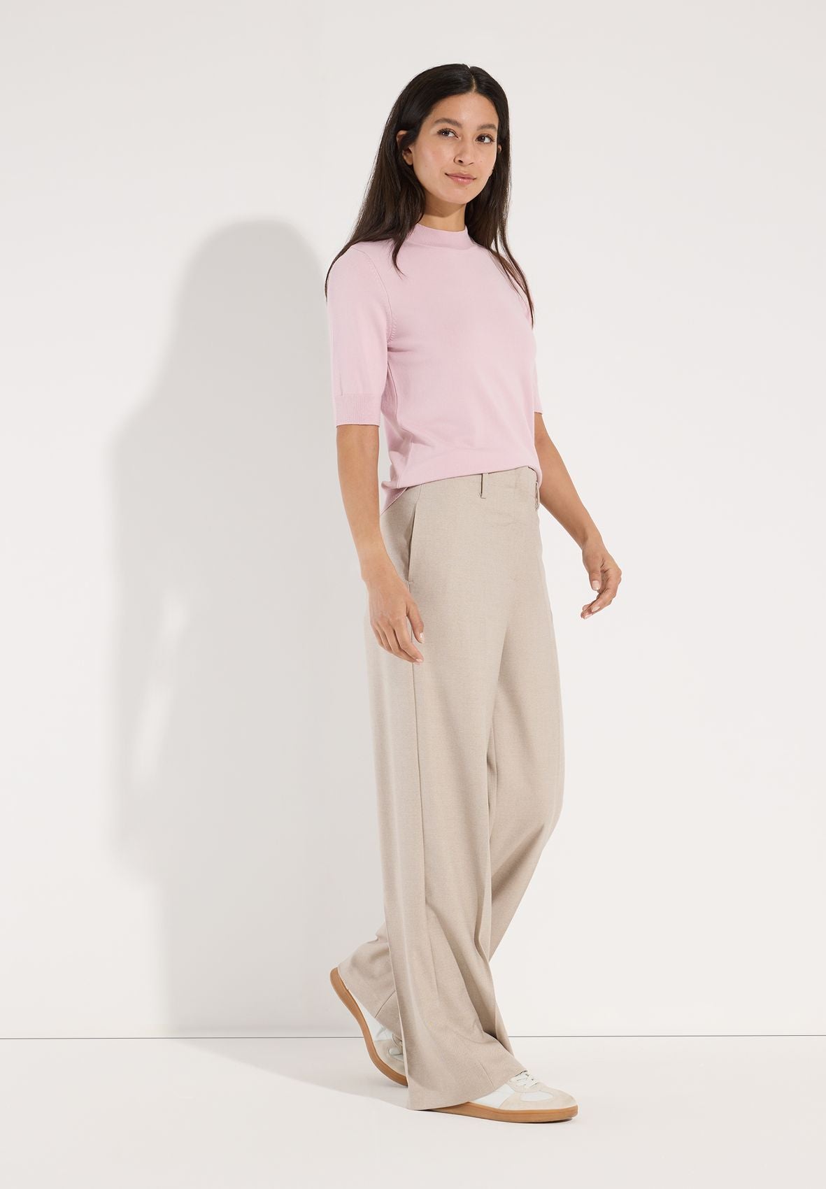 MORE & MORE Turtleneck Pullover, milky rose