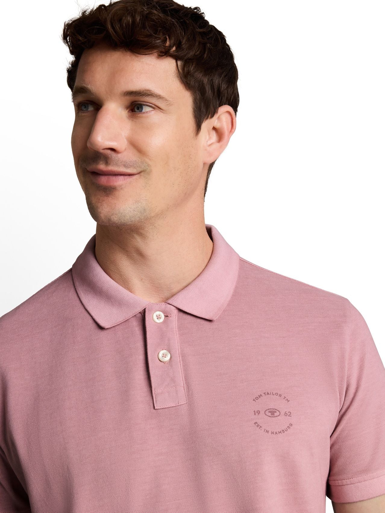 TOM TAILOR Piqué Poloshirt mit Logo-Print