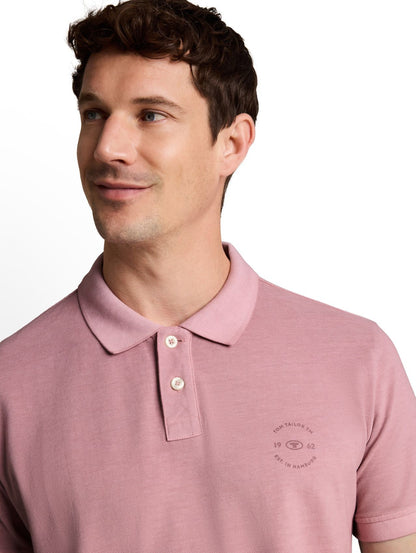 TOM TAILOR Piqué Poloshirt mit Logo-Print