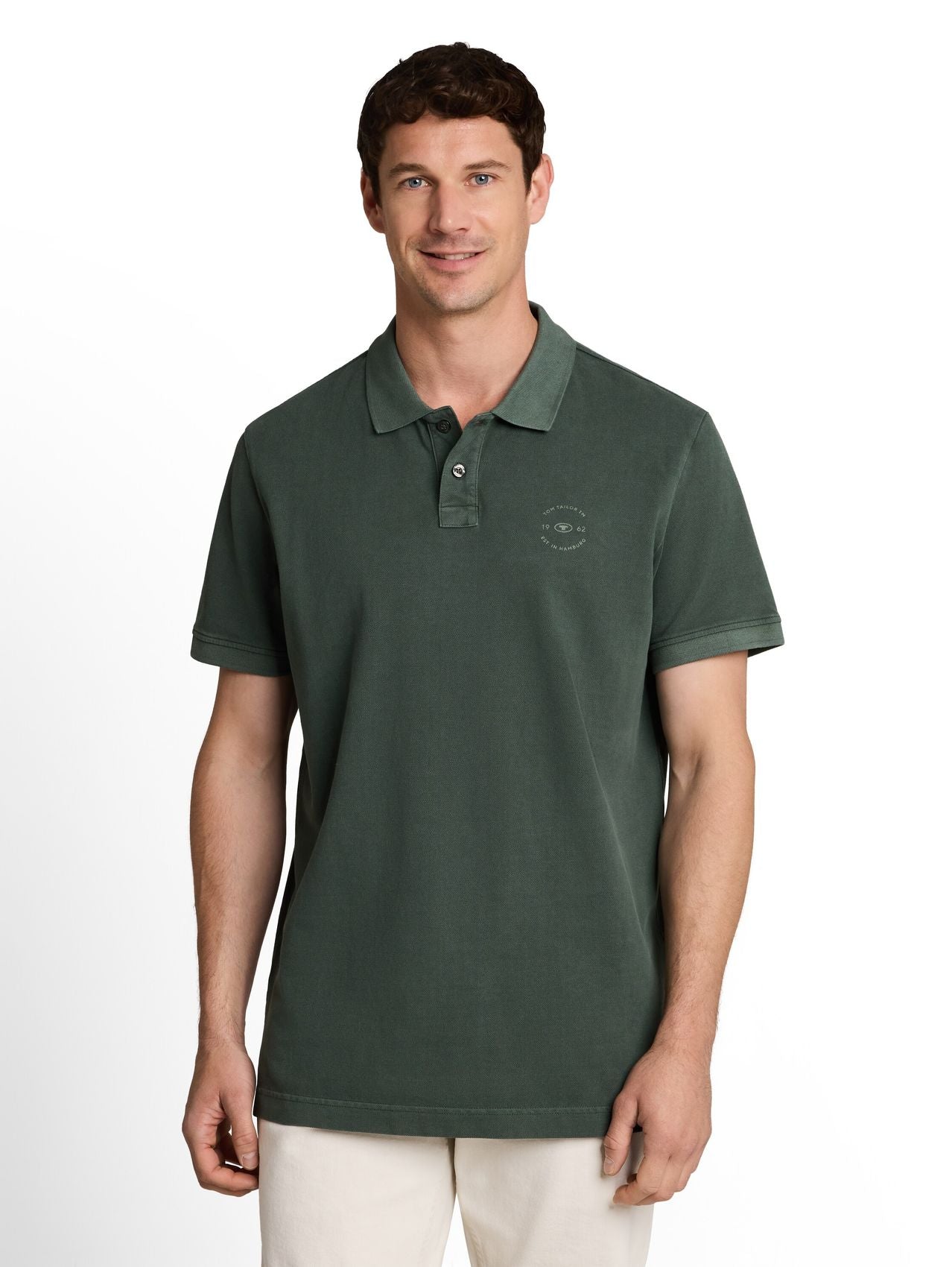 TOM TAILOR Piqué Poloshirt mit Logo-Print