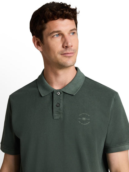 TOM TAILOR Piqué Poloshirt mit Logo-Print