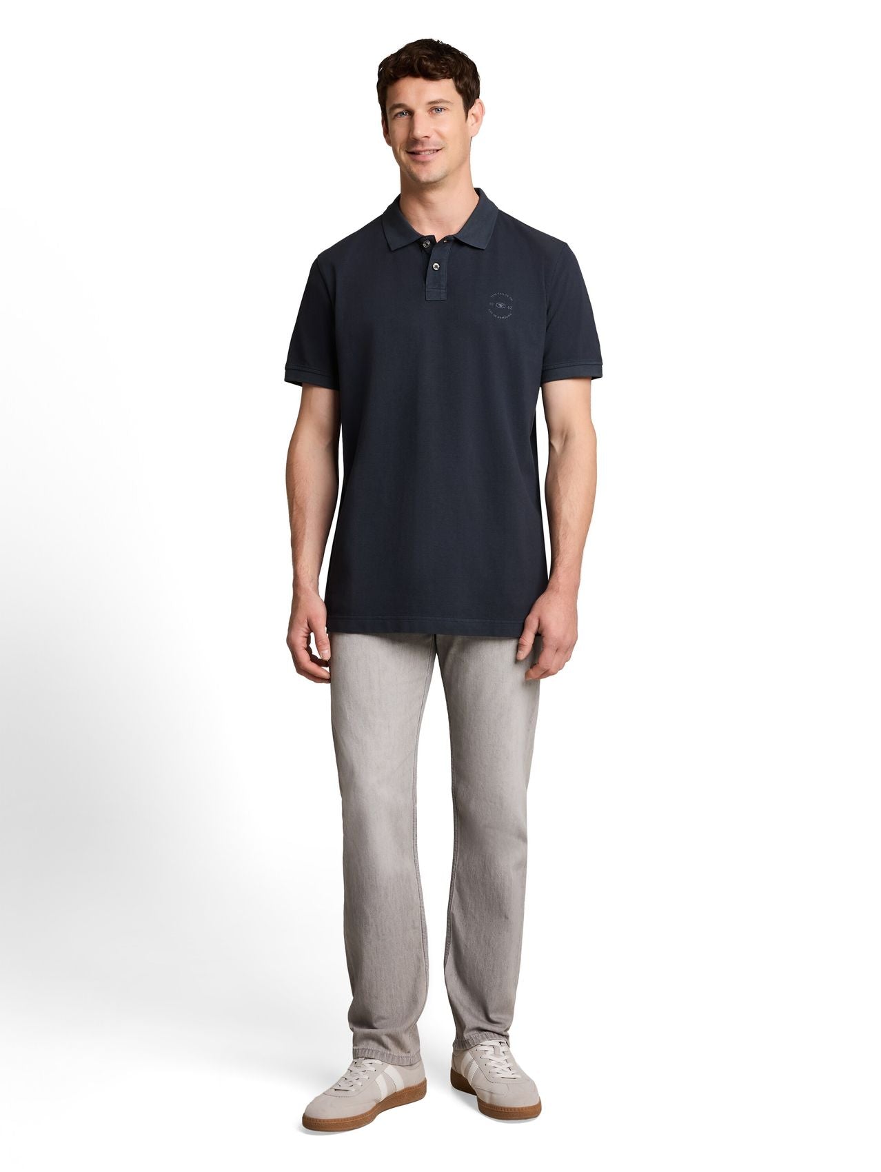 TOM TAILOR Piqué Poloshirt mit Logo-Print