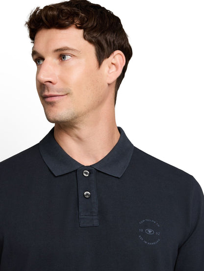 TOM TAILOR Piqué Poloshirt mit Logo-Print