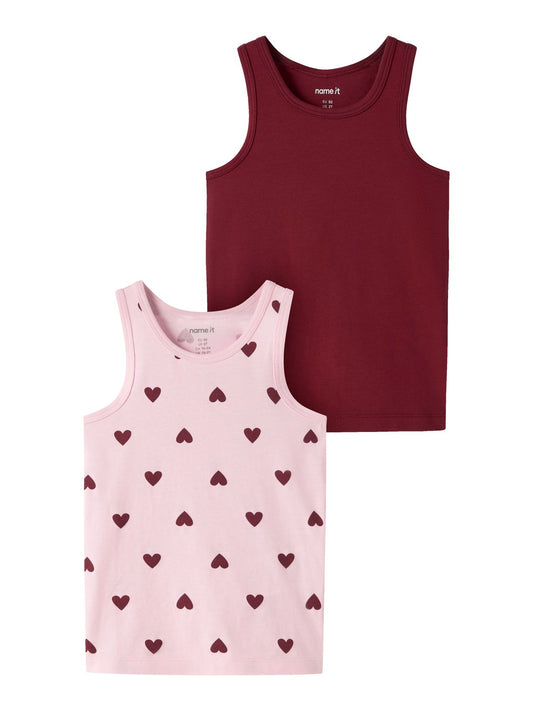 BESTSELLER NMFTANK TOP 2P CUTIE HEART NOOS