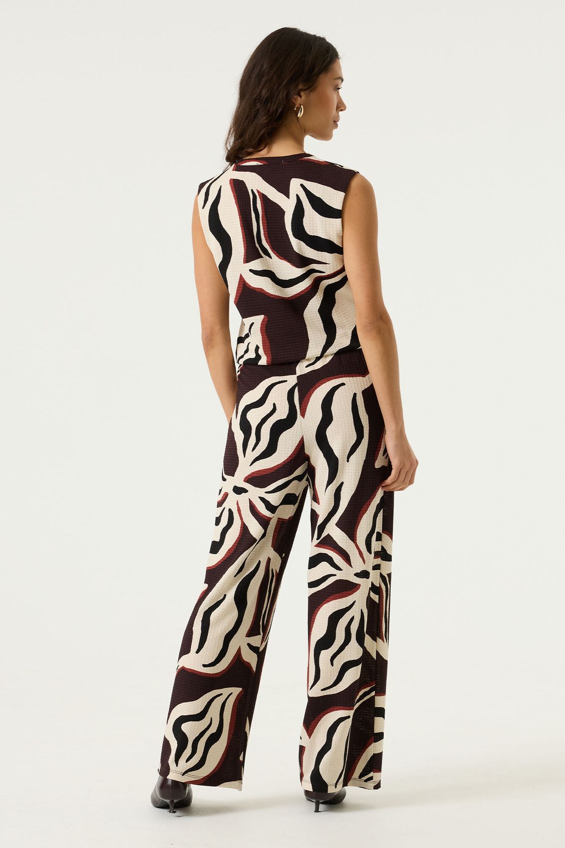 GARCIA Jacquardgewebte Hose mit Allover-Print
