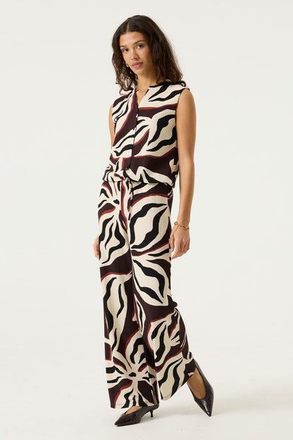 GARCIA Jacquardgewebte Hose mit Allover-Print