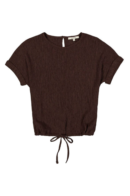 GARCIA Crinkled T-Shirt mit Kordelzug