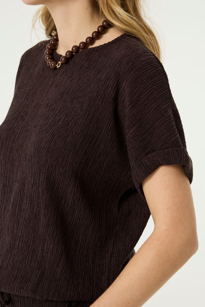 GARCIA Crinkled T-Shirt mit Kordelzug