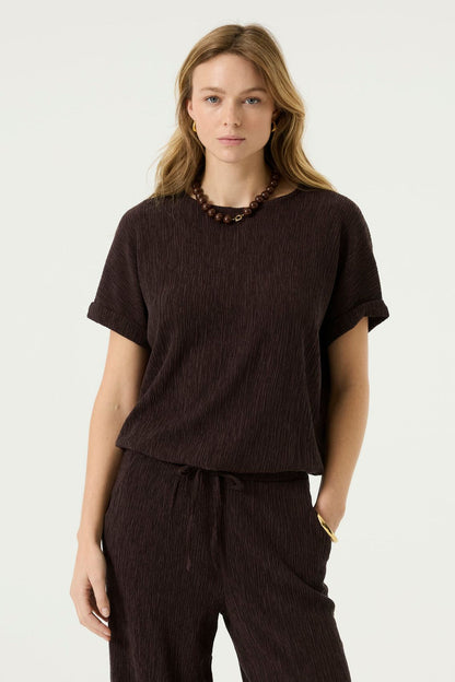 GARCIA Crinkled T-Shirt mit Kordelzug