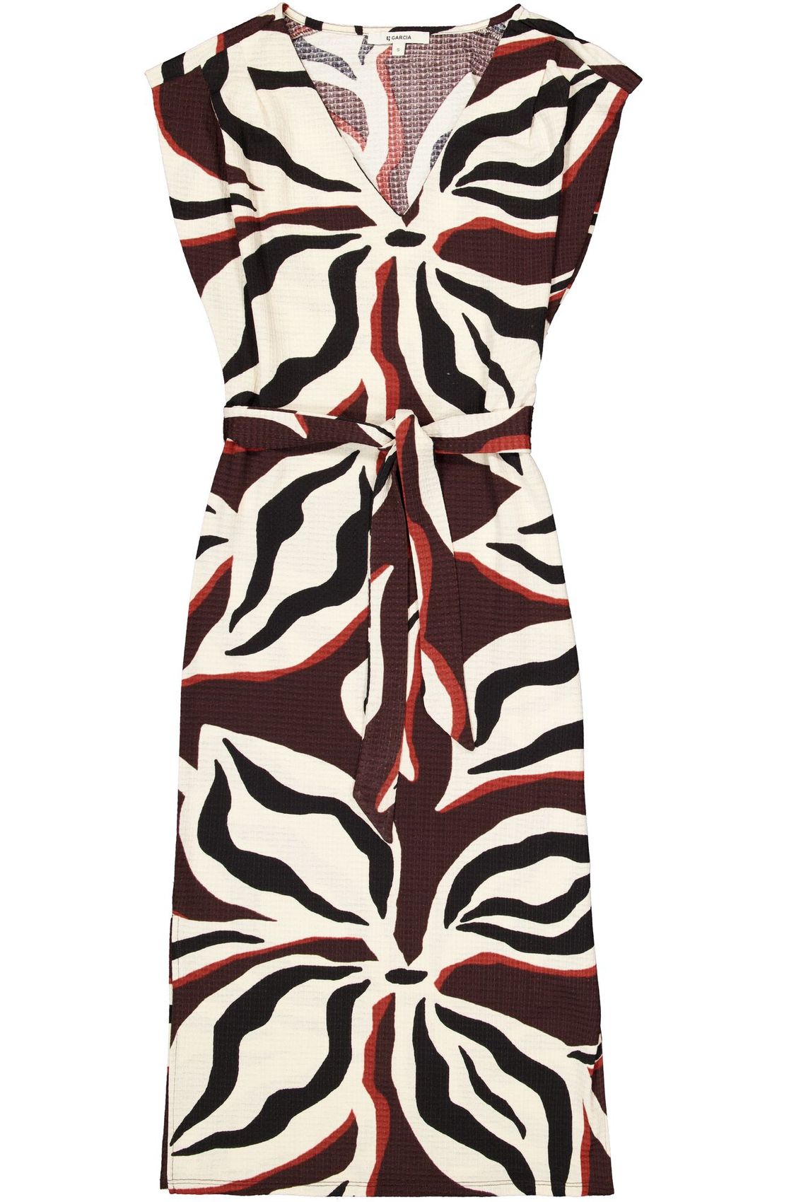 GARCIA Jacquardgewebtes Midi-Kleid