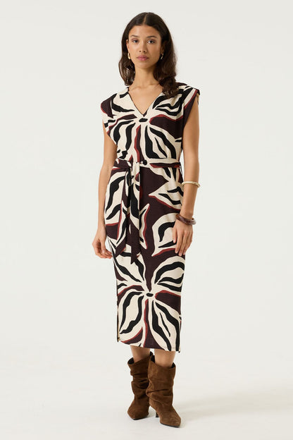 GARCIA Jacquardgewebtes Midi-Kleid
