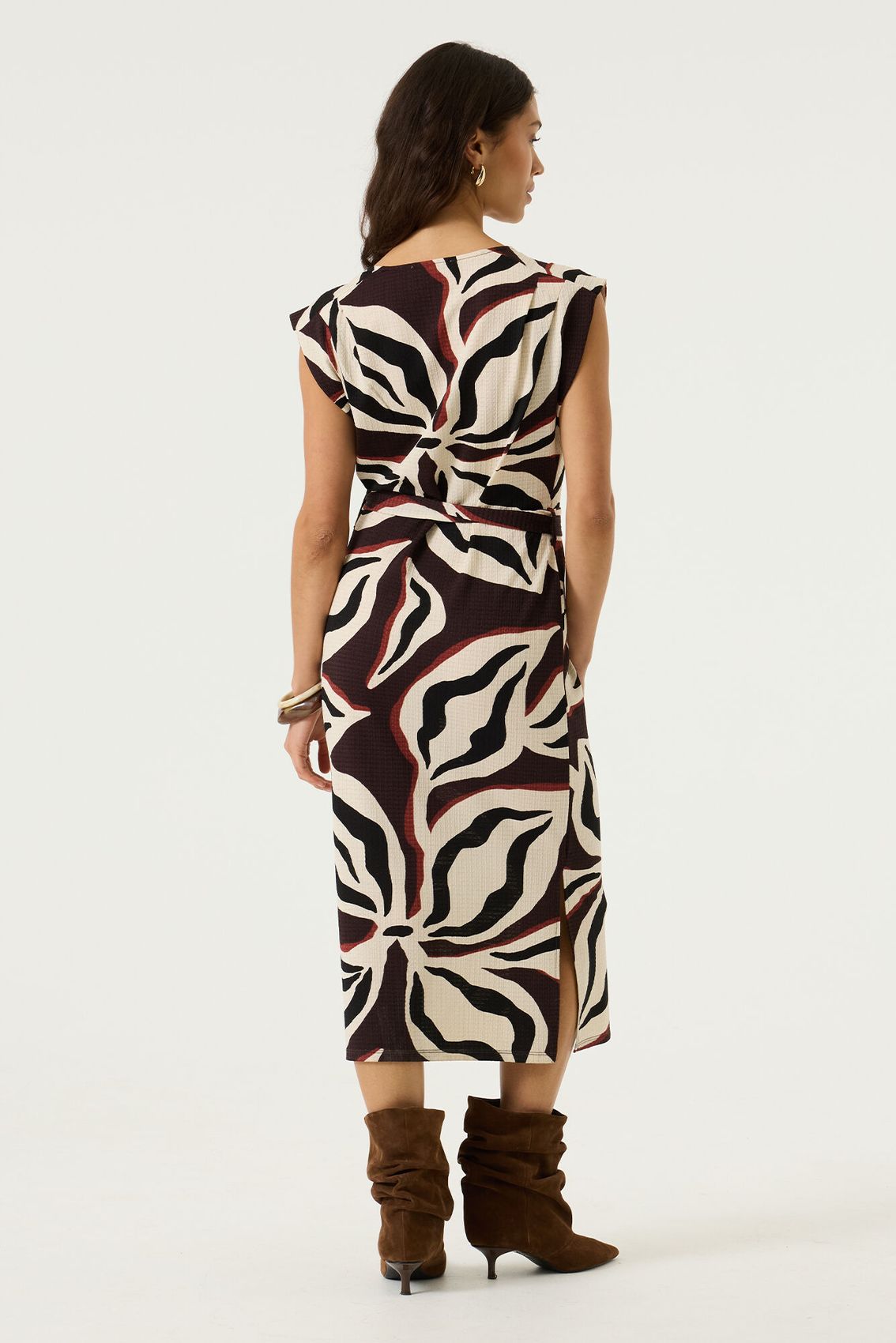 GARCIA Jacquardgewebtes Midi-Kleid