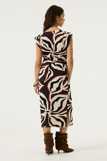 GARCIA Jacquardgewebtes Midi-Kleid