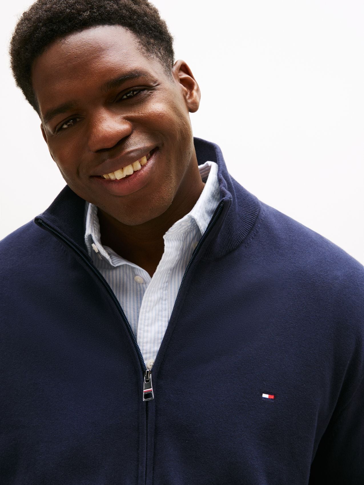 TOMMY HILFIGER BT-ESSENTIAL COTTON ZIP THRU-B