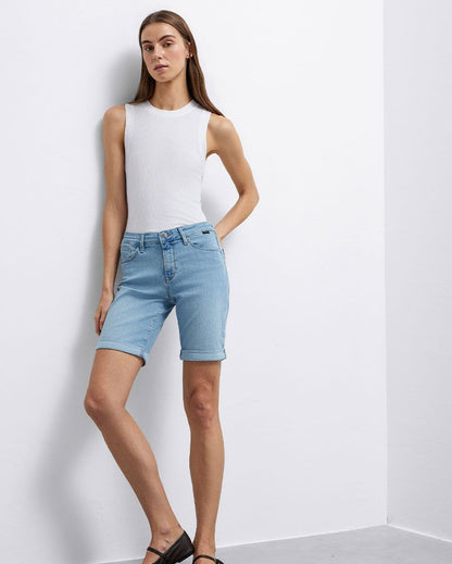 Jeans-Bermuda mit Umschlag "ALEXIS"