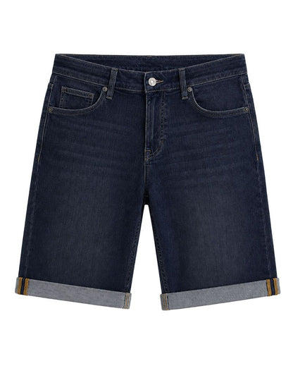 Jeans-Bermuda mit Umschlag "NIGHTFLIGHT"