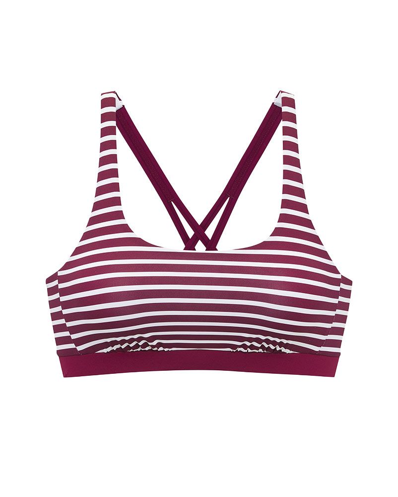 Gestreiftes Bikini-Bustier