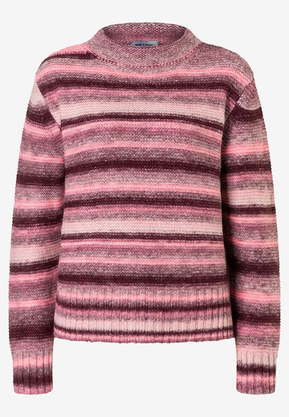 Pullover with Degradé, faded stripes knit