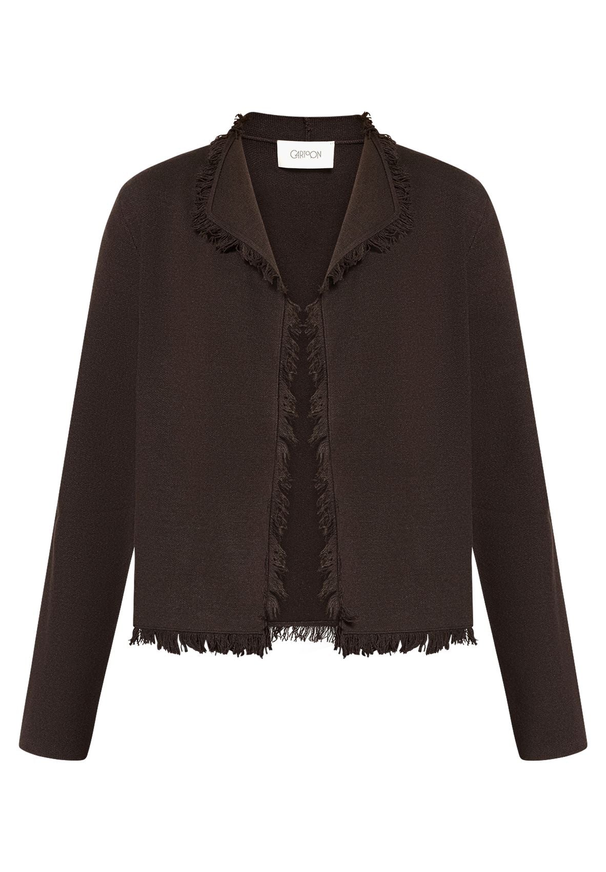 CARTOON Strick-Cardigan mit Fransen 36
