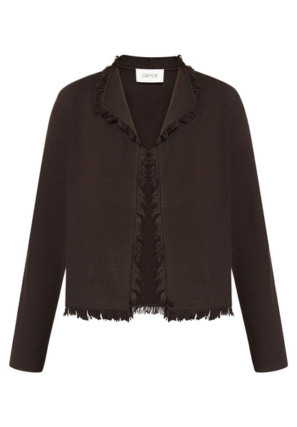 CARTOON Strick-Cardigan mit Fransen 36