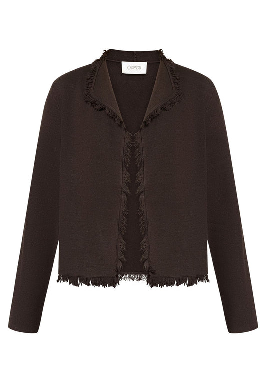 CARTOON Strick-Cardigan mit Fransen 36