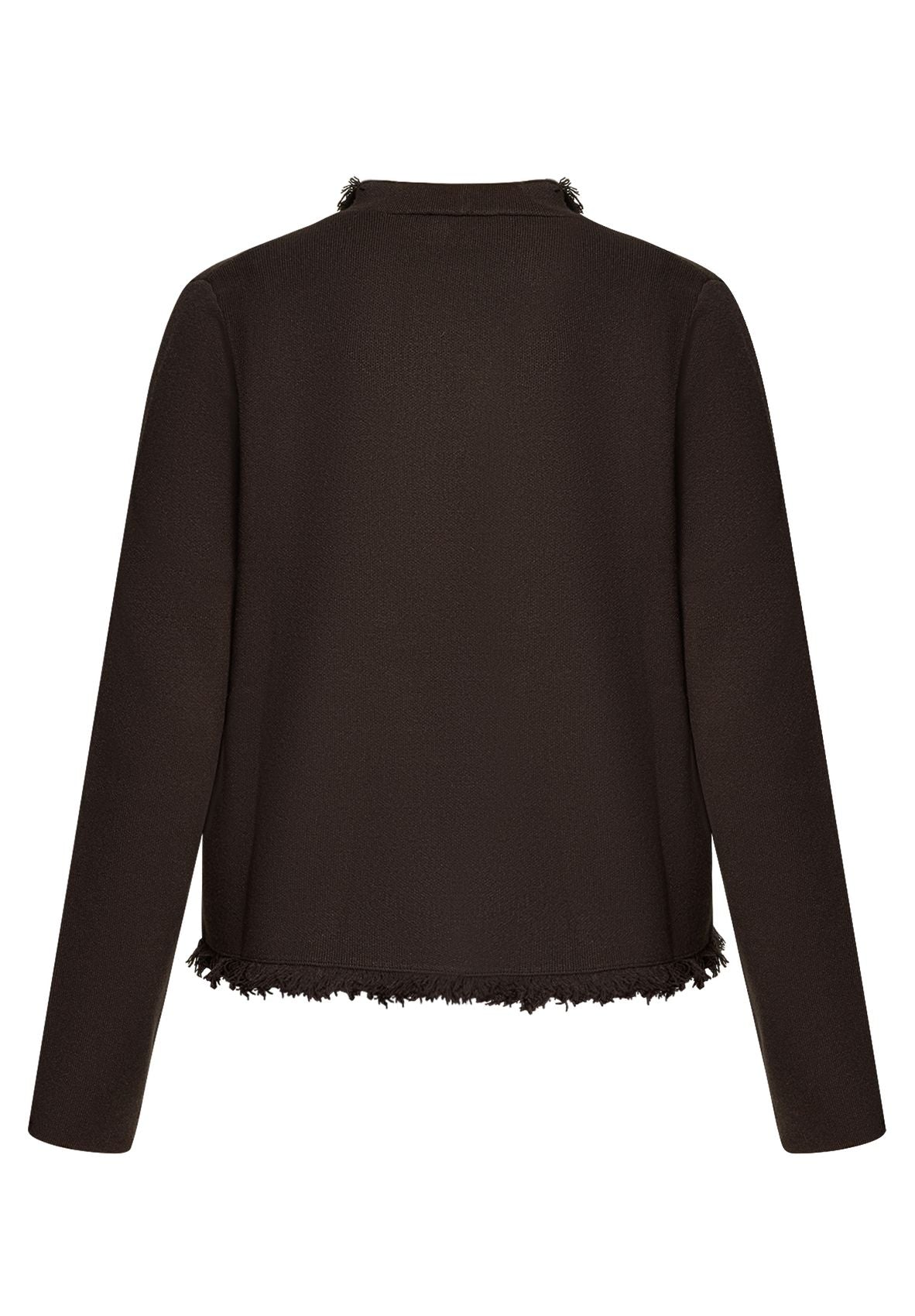 CARTOON Strick-Cardigan mit Fransen